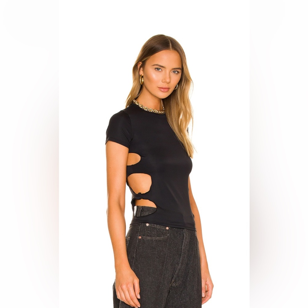*Revolve Clothing* Miaou Zephyr Black Cutout Tee Size Medium